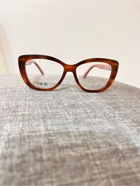 Dior Women's Tortoiseshell Cat-Eye Glasses - Brown